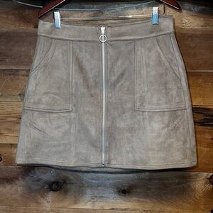 Maurices Faux Suede Zipper Front Skirt